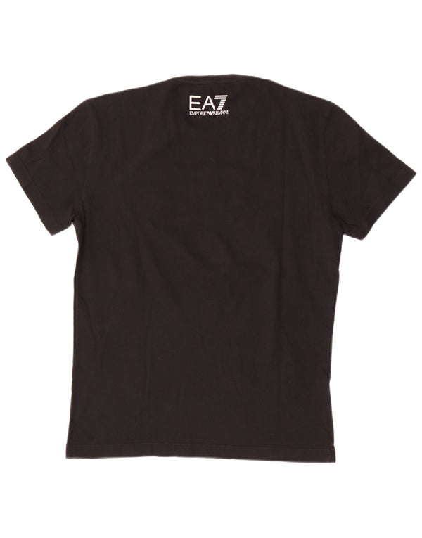 Emporio Armani Herre grafisk T-shirt Top Medium Sort