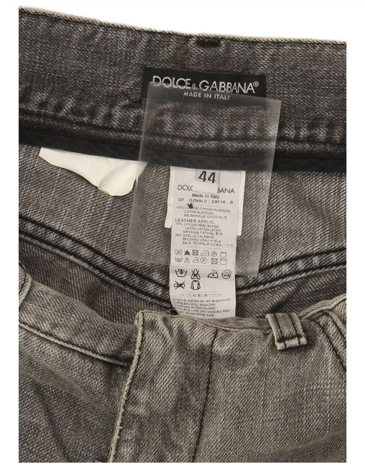 Dolce & Gabbana Womens Distressed Slim Jeans IT 44 Medium W30 L31 Grey