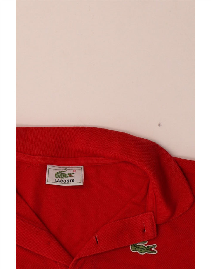 Lacoste Boys Polo Shirt 9-10 Years Red Cotton