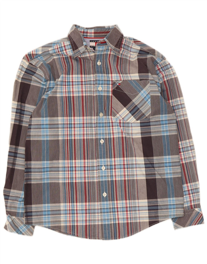 Tommy Hilfiger Boys Shirt 11-12 Years Medium Multicoloured Plaid Cotton