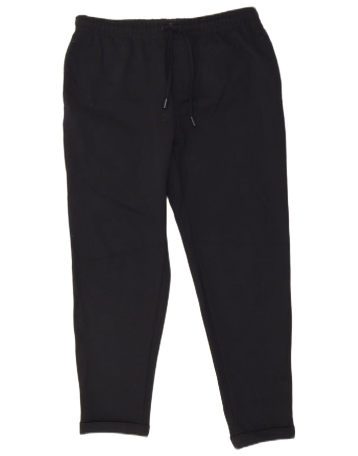 Zara Mens Crop Tracksuit Trousers Medium  Navy Blue Polyester