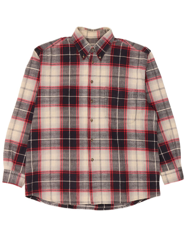 Rodrigo Mens Flannel Shirt XL Navy Blue Check Cotton