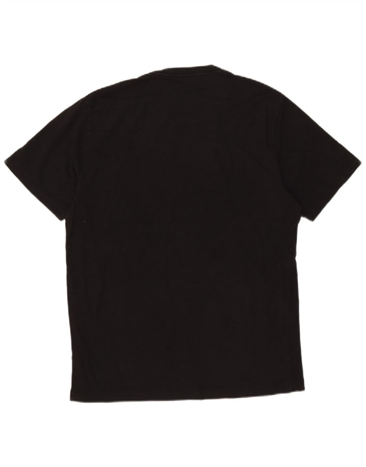 True Religion Mens Graphic T-Shirt Top Medium Black Cotton