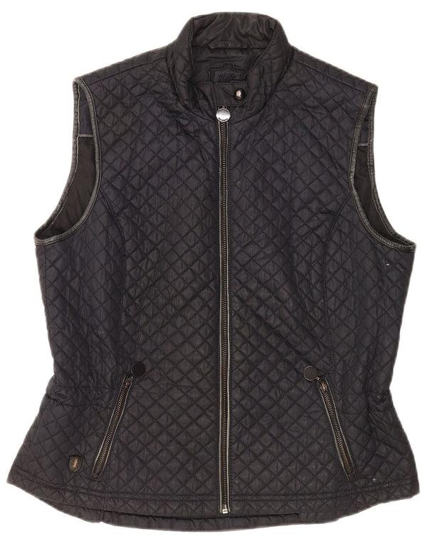 Colete acolchoado feminino Massimo Dutti UK 18 XL preto poliéster