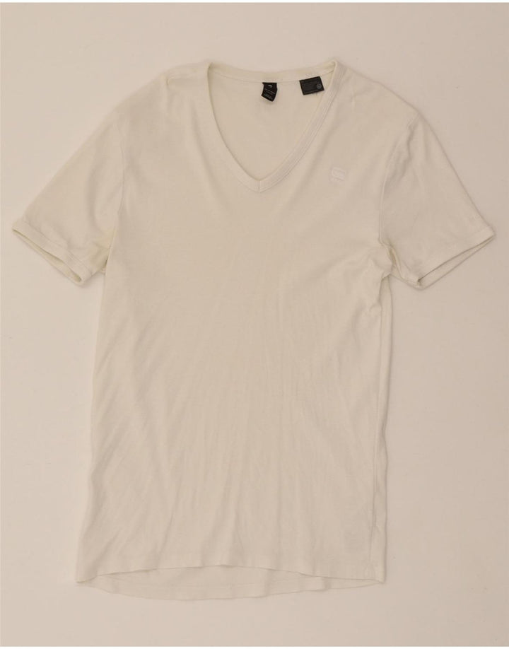 G-STAR Mens T-Shirt Top Medium White Cotton Vintage G-Star and Second-Hand G-Star from Messina Hembry 