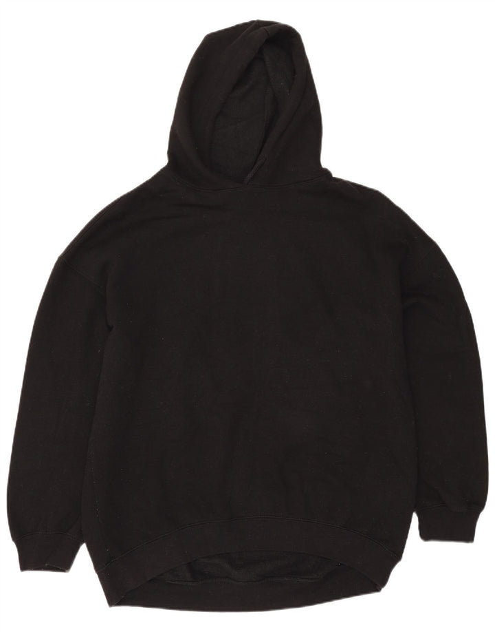 Zara Womens Oversized Hoodie Jumper UK 10 Small Black Polyester