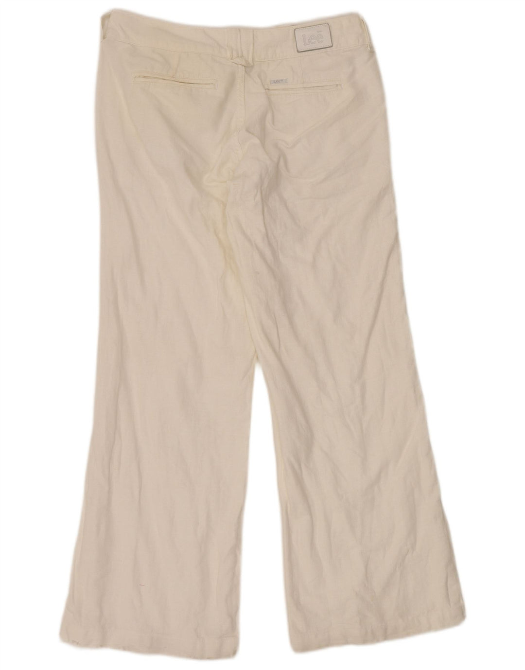 Calça casual feminina Bristol Bootcut LEE W29 L33 algodão branco