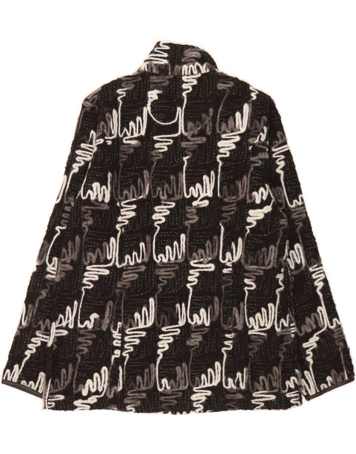 PACO BOUTIQUE Womens Overcoat UK 16 Large  Grey Geometric Polyester Vintage Paco Boutique and Second-Hand Paco Boutique from Messina Hembry 
