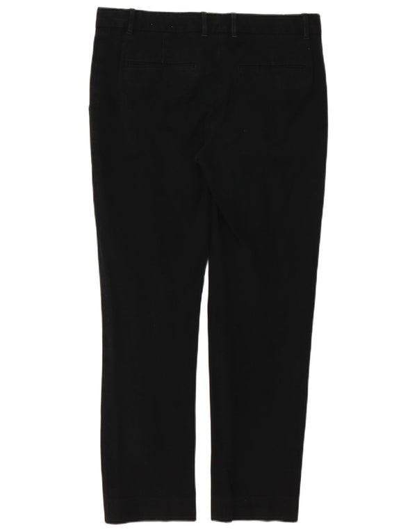 Pantaloni chino dritti da donna Gap UK 12 medi W32 L29 cotone nero