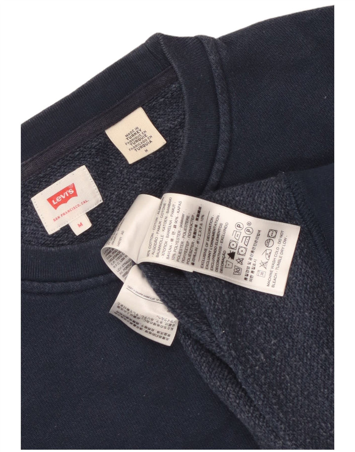 Levi's Felpa grafica da uomo in cotone medio blu navy