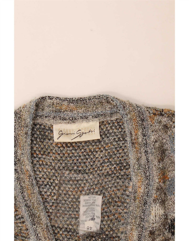 Gianni Sgarbi Herre Cardigan Sweater IT 48 Medium Flerfarvet Geometrisk