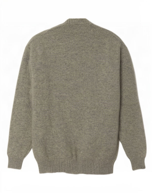 Rodrigo Mens Crew Neck Jumper Sweater IT 52 Large Grey Wool