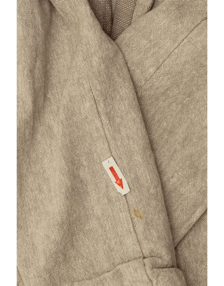 Zara Boys 2 Button Blazer Jacket 11-12 Years Beige Linen
