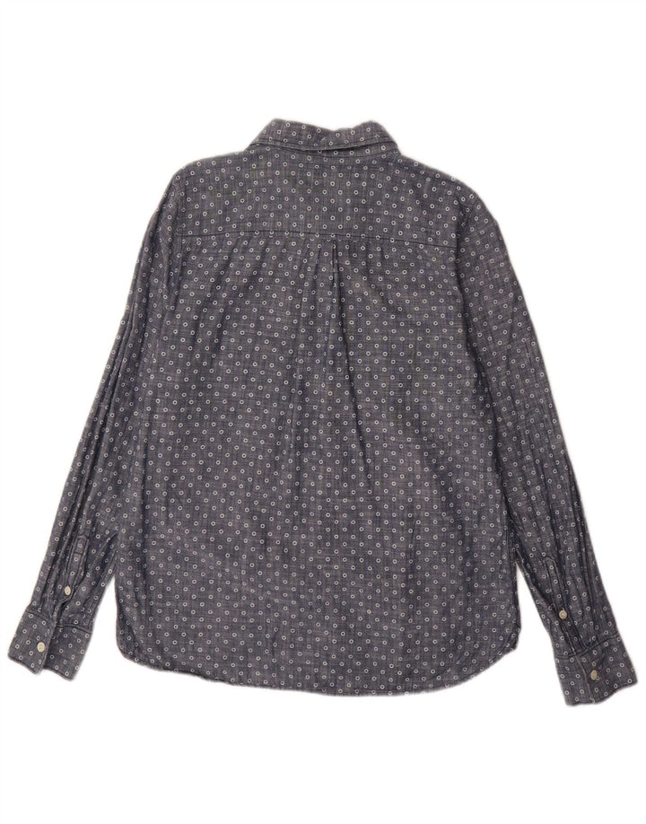 J. CREW Chemise pull pour femme US 6 Bleu moyen à pois