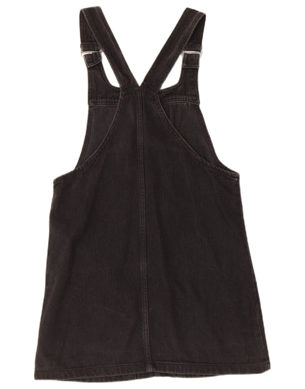 Topshop Abito salopette in denim da donna UK 8 piccolo cotone nero