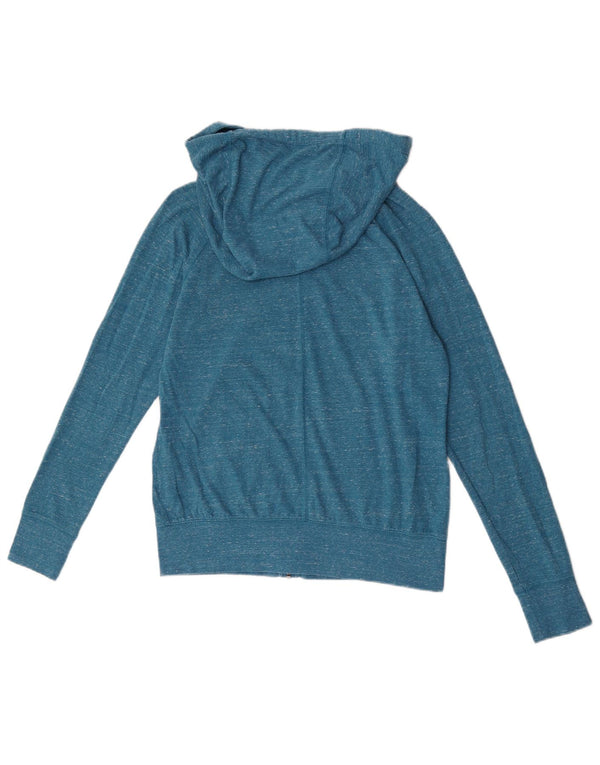 Nike hættetrøje med lynlås til kvinder UK 10 Small Blue Flecked Bomuld