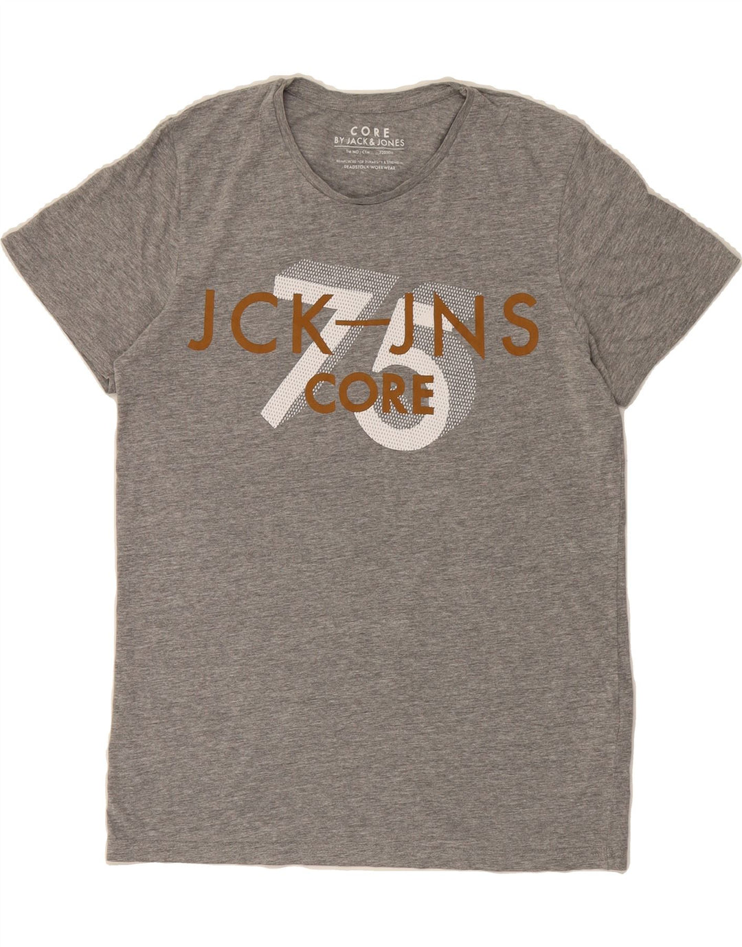 JACK & JONES Mens Graphic T-Shirt Top Medium Grey Cotton Vintage Jack & Jones and Second-Hand Jack & Jones from Messina Hembry 
