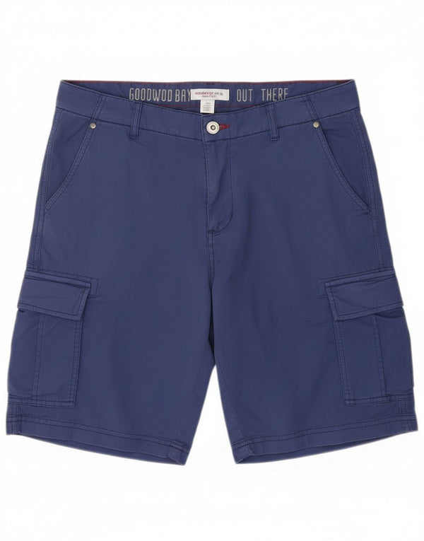 Scorpion Bay Mens Cargo Shorts W32 Medium Navy Blue Cotton