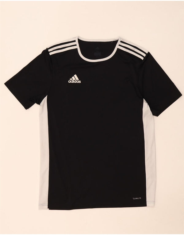 T-shirt Adidas Climalite da uomo Top in poliestere color block medio nero
