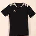Adidas Mens Climalite Camiseta Top Médio Preto Colorblock Poliéster