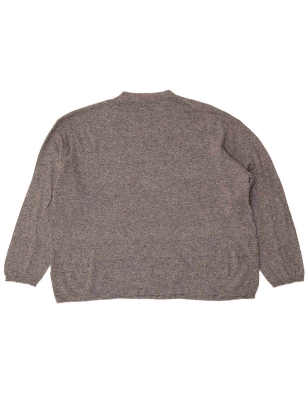 Zara Dame Oversized Crew Neck Jumper Sweater UK 16 Large Grey Wool