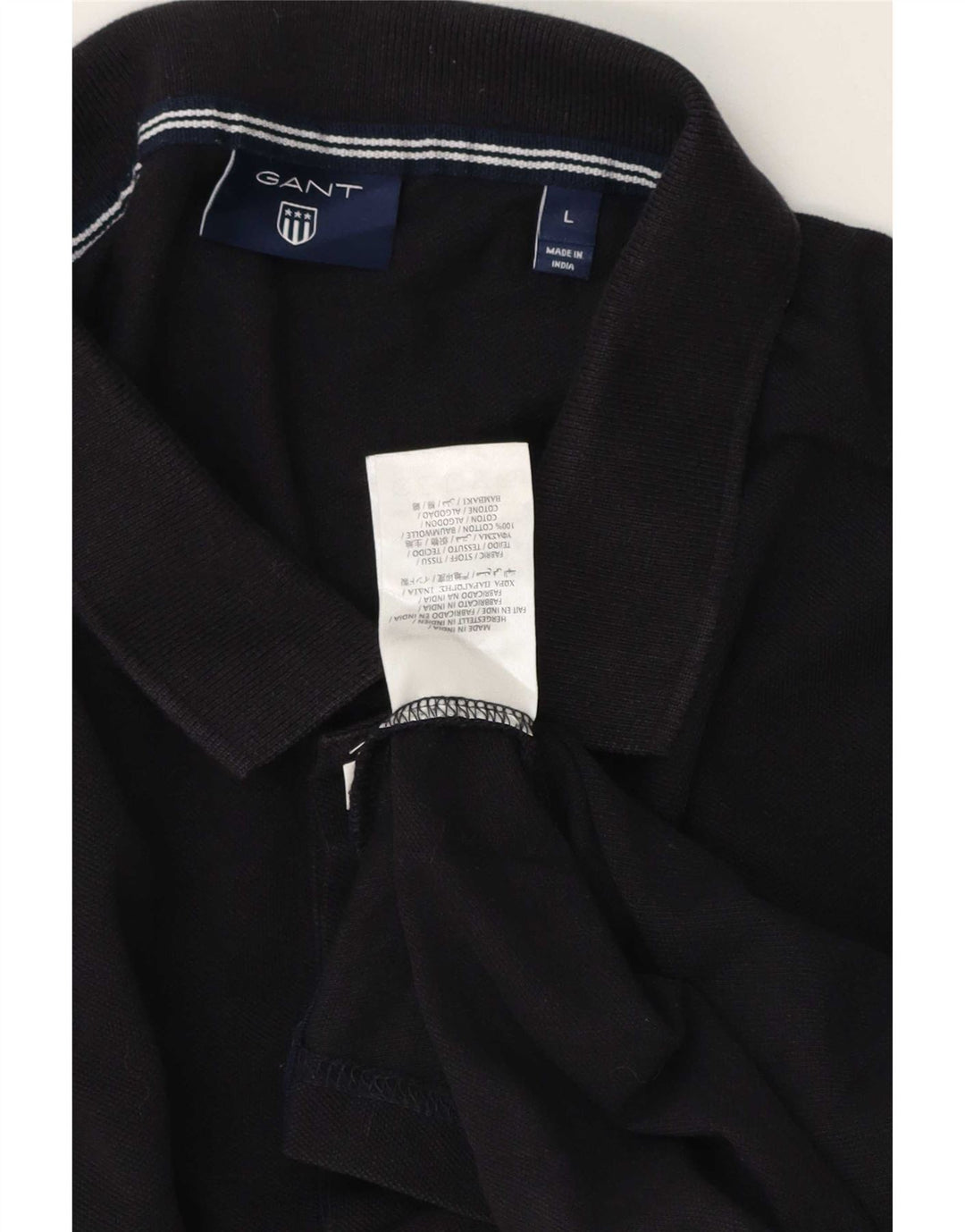 Gant Polo Homme Grand Noir Coton