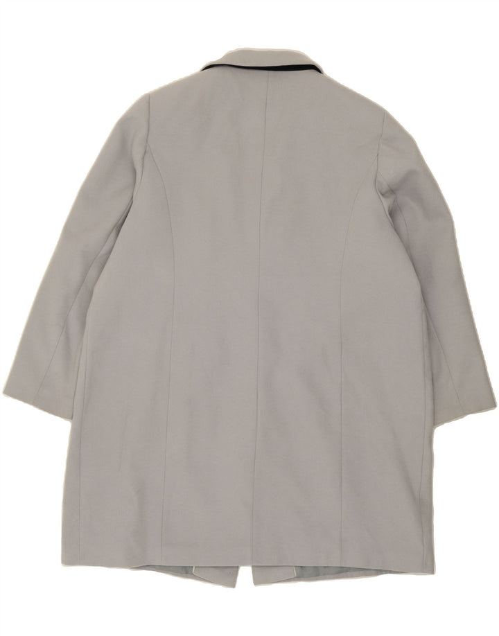 MARKS & SPENCER Womens Overcoat UK 22 3XL Grey Polyester Vintage Marks & Spencer and Second-Hand Marks & Spencer from Messina Hembry 