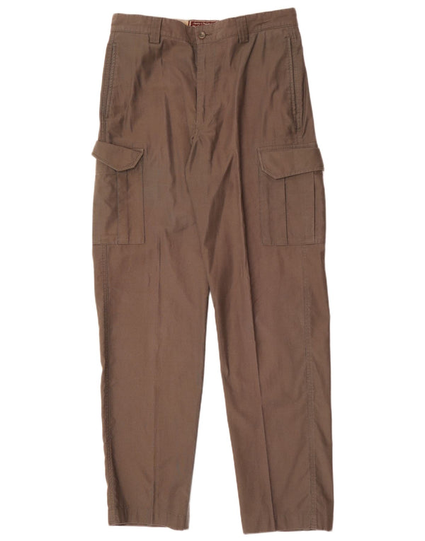Marlboro Classics Mens Straight Cargo Trousers EU 48 Medium W32 L33 Brown