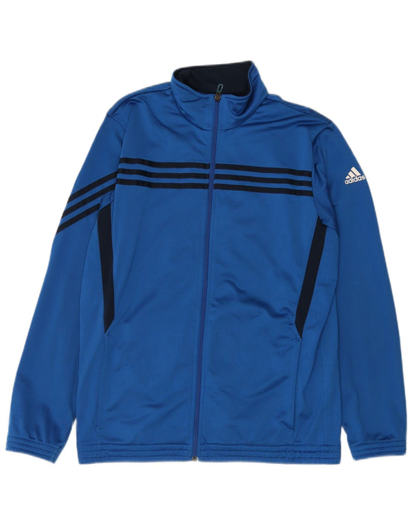 Adidas Veste de survêtement pour homme UK 42/44 Large Bleu Colorblock Polyester