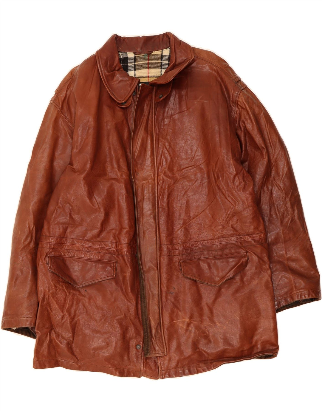 BELFE & BELFE Mens Leather Jacket IT 52 XL Brown Leather Vintage Belfe & Belfe and Second-Hand Belfe & Belfe from Messina Hembry 