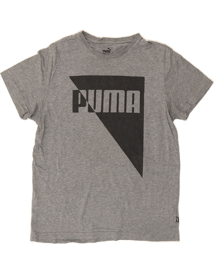 PUMA Mens Graphic T-Shirt Top Large Grey Cotton Vintage Puma and Second-Hand Puma from Messina Hembry 
