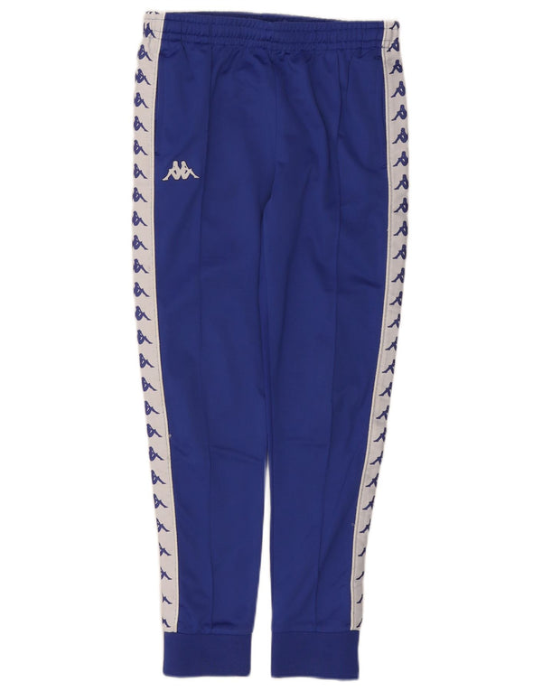 Kappa Boys Graphic Tracksuit Trousers Joggers 11-12 Years Blue Colourblock