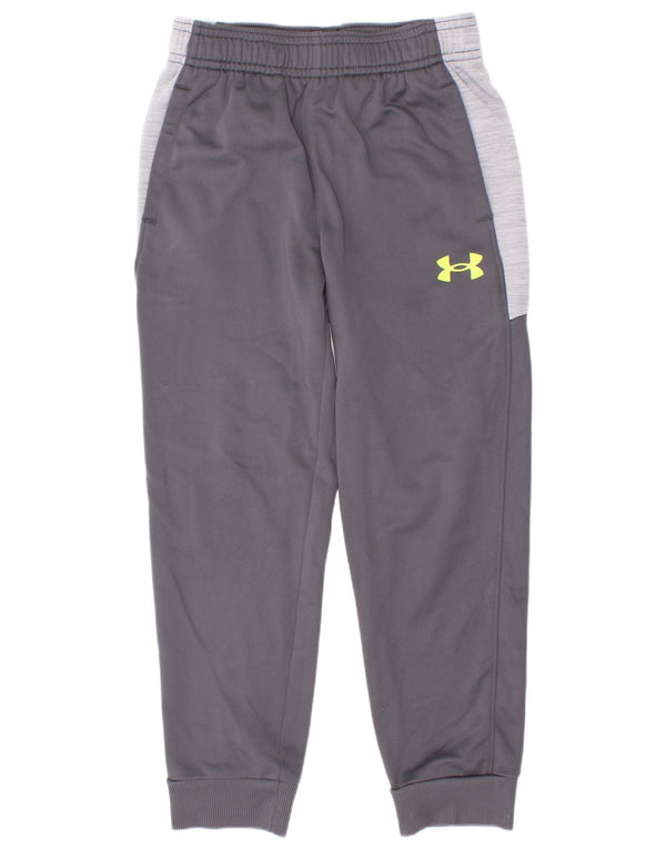 Under Armour Boys Tracksuit Trousers Joggers 5-6 Years Grey Colourblock