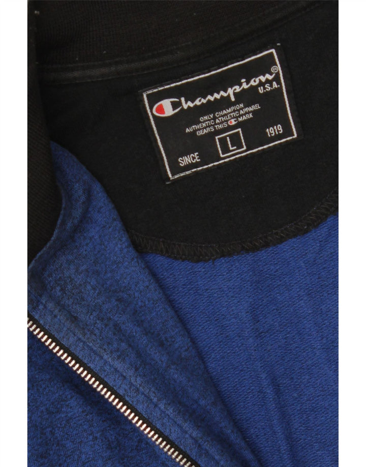 CHAMPION Mens Tracksuit Top Jacket Large Blue Colourblock Cotton Vintage Champion and Second-Hand Champion from Messina Hembry 