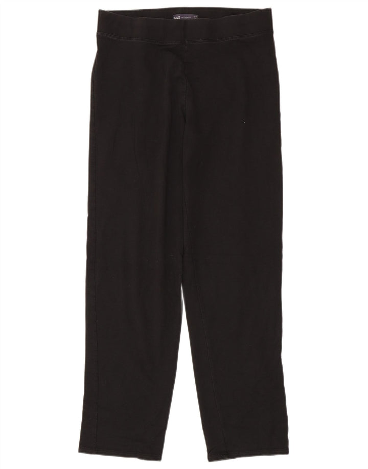 Marks & Spencer Womens Leggings UK 12 Medium Black Cotton