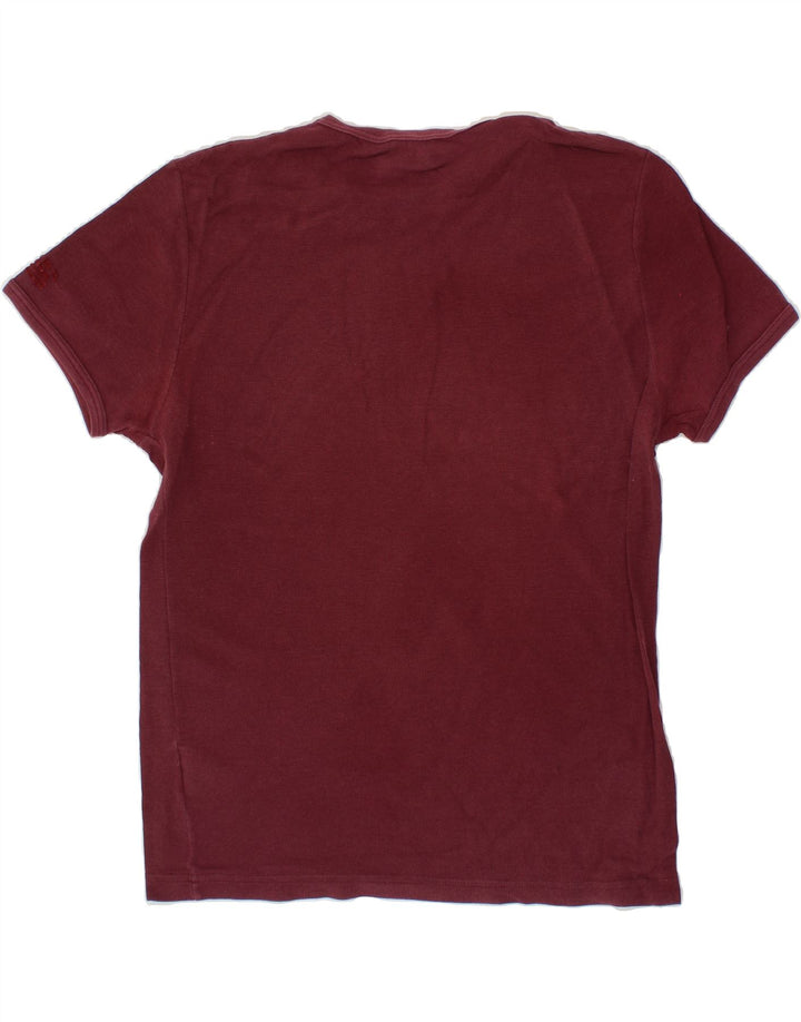 LEE Mens T-Shirt Top Large Maroon Cotton Vintage Lee and Second-Hand Lee from Messina Hembry 