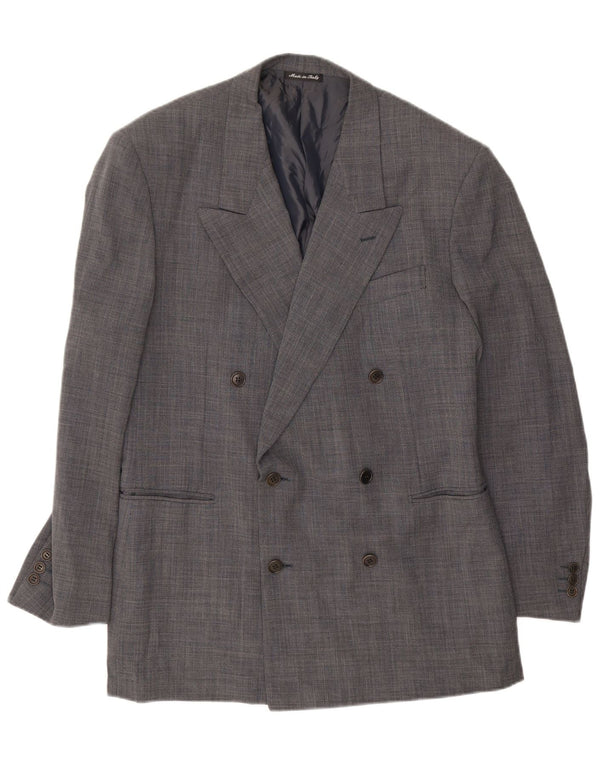 Pal Zileri Chaqueta tipo blazer con doble botonadura para hombre IT 52 XL Lana gris