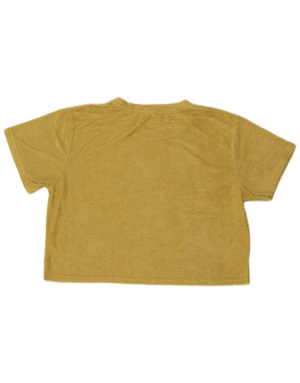 T-shirt corta in velluto da donna Rip Curl UK 18 XL Giallo