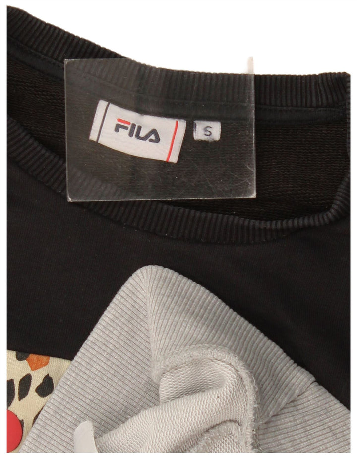 Fila Womens Graphic Sweatshirt Jumper UK 10 Small Multicoloured