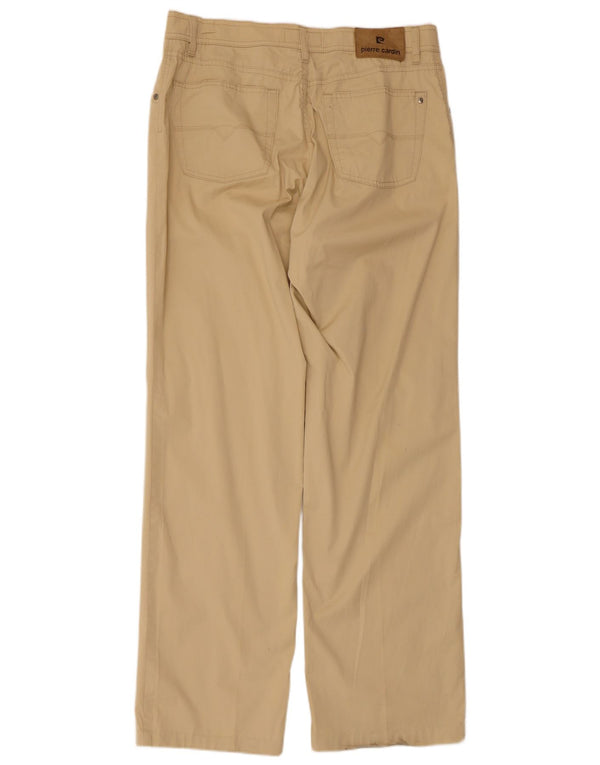 Pantaloni casual dritti da uomo Pierre Cardin W36 L34 cotone beige