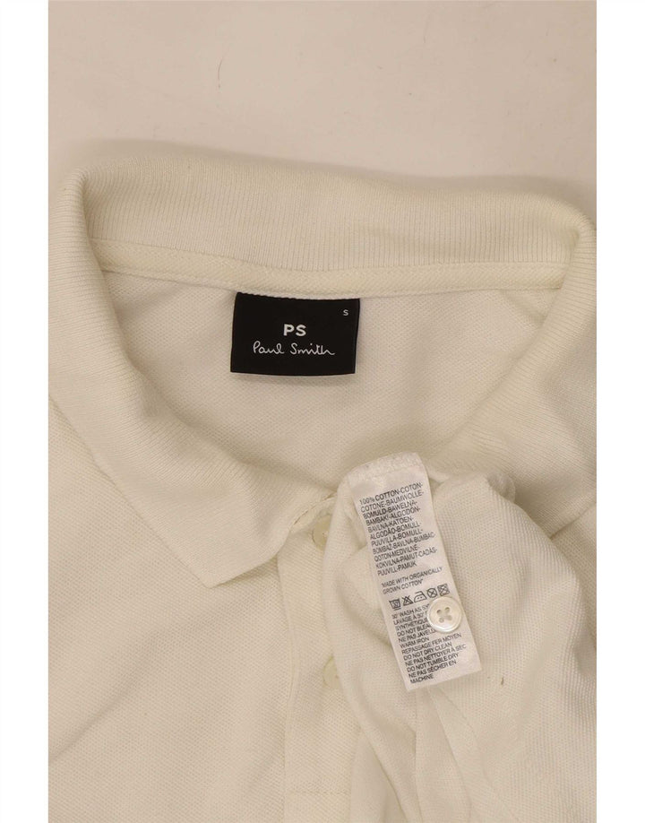 Paul Smith Mens Polo Shirt Small White Cotton