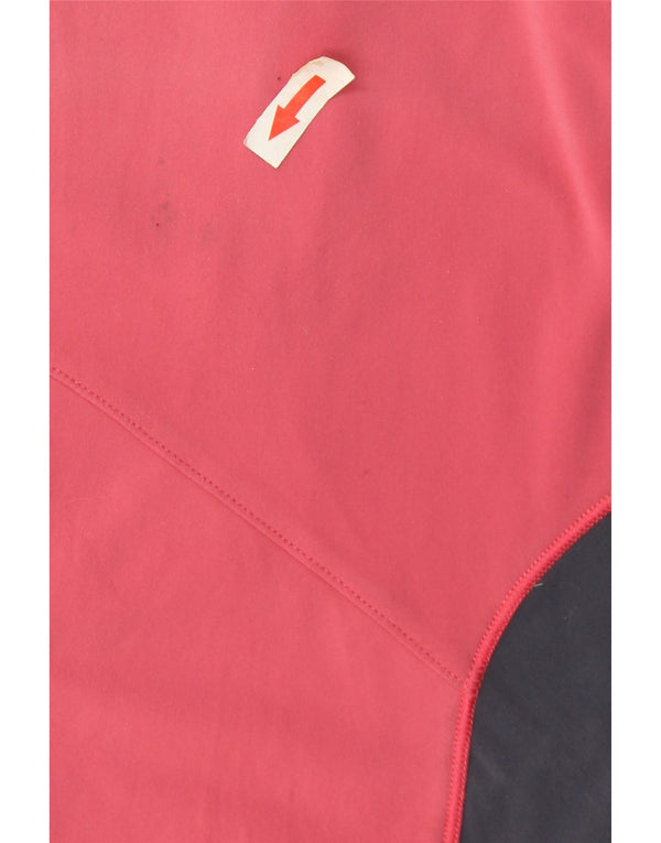Adidas Womens Hoodie Jumper UK 12 Medium Pink Colourblock Nylon