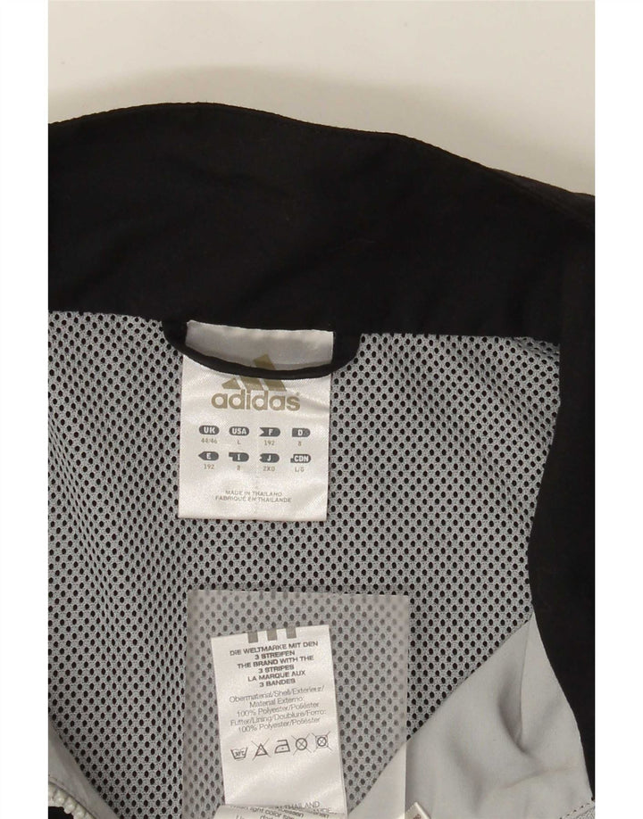 Adidas Mens Rain Jacket UK 44/46 Large White Colourblock Polyester