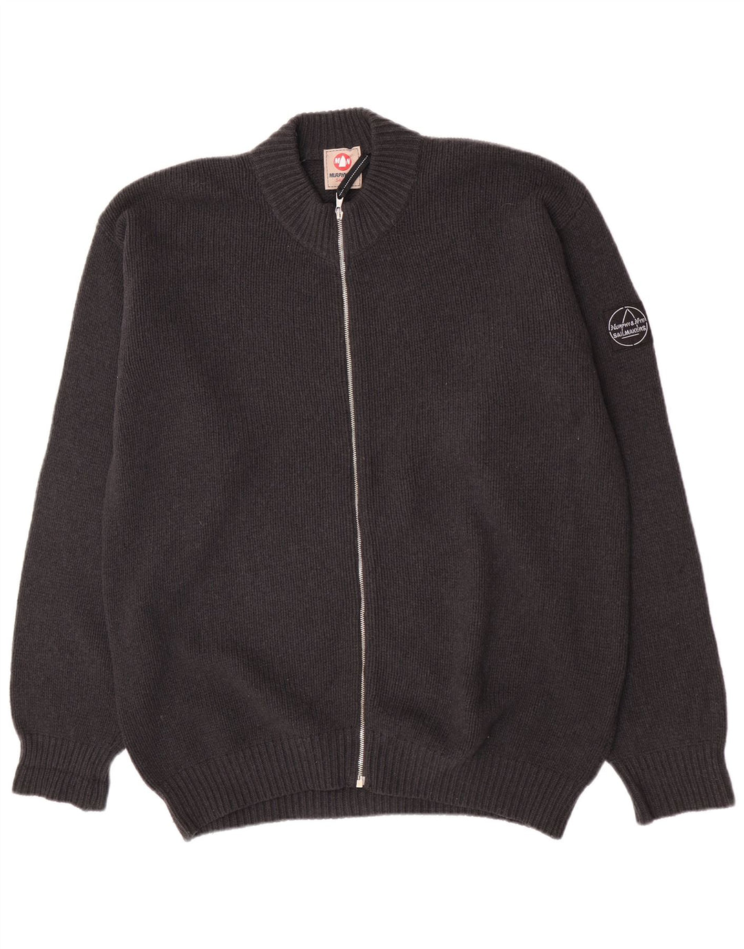 Murphy & Nye Mens Cardigan Sweater XL Grey Wool
