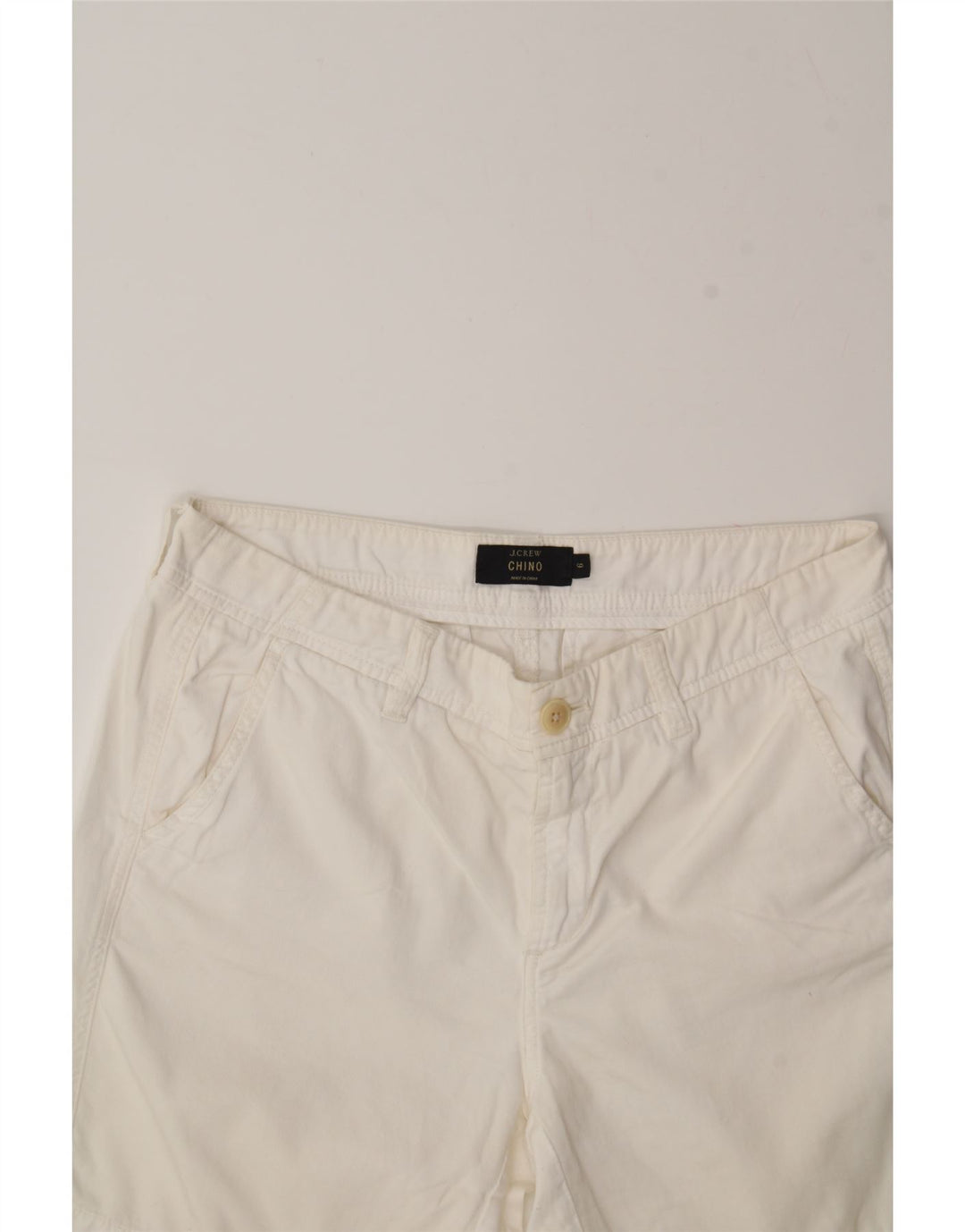 J. CREW Womens Chino Shorts US 6 Medium W30  White Cotton Vintage J. Crew and Second-Hand J. Crew from Messina Hembry 