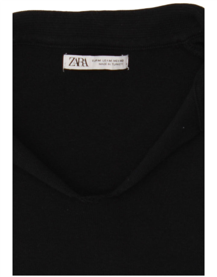 ZARA Mens Polo Shirt Medium Navy Blue