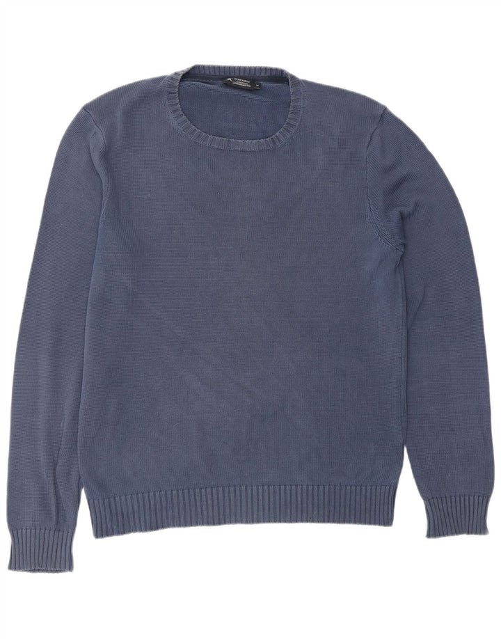 HACKETT Jersey De Cuello Redondo Para Hombre De Algodón Azul Marino Medio