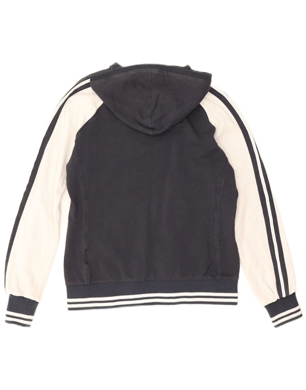 Champion Womens Heritage Classics Hoodie Jumper UK 14 Large Navy Blue