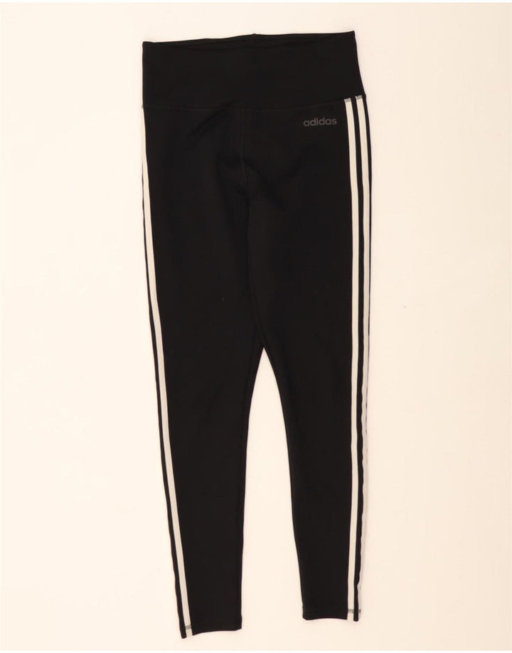 ADIDAS Womens Aeroready Leggings UK 12/14 Medium  Black Polyester Vintage Adidas and Second-Hand Adidas from Messina Hembry 
