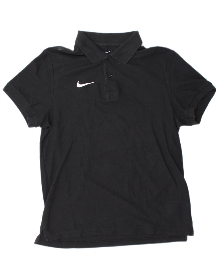 NIKE Herren-Poloshirt, mittelgroß, schwarze Baumwolle